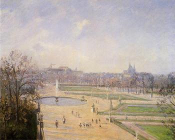 卡米耶 畢沙羅 The Bassin des Tuileries - Afternoon, Sun